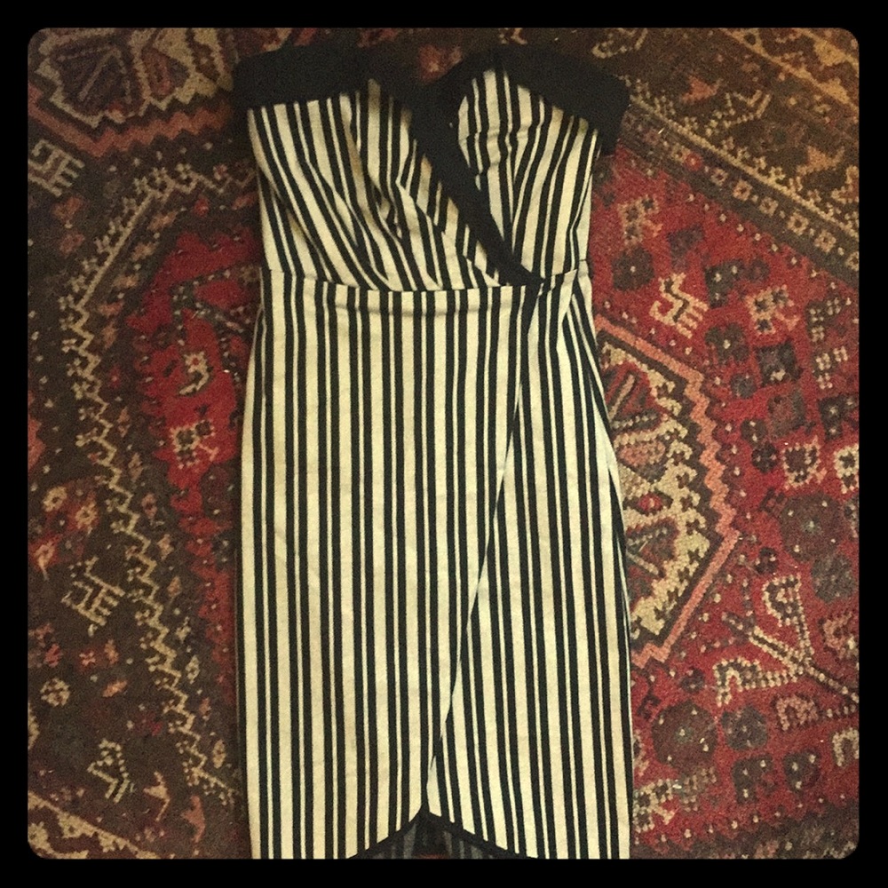 Anthropology, Eva Franco striped strapless dress